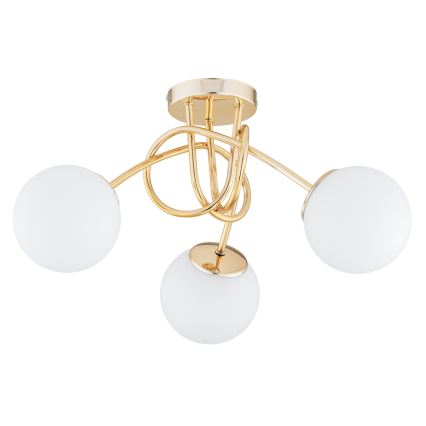 Brilagi - Opbouwkroonluchter MILO 3xE27/60W/230V goud