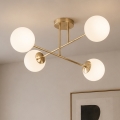 Brilagi - Opbouwkroonluchter MILO 4xE27/60W/230V goud