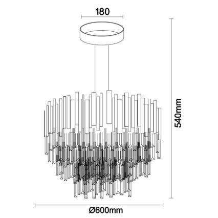 Brilagi - Opbouwkroonluchter PLAZA 9xE14/40W/230V