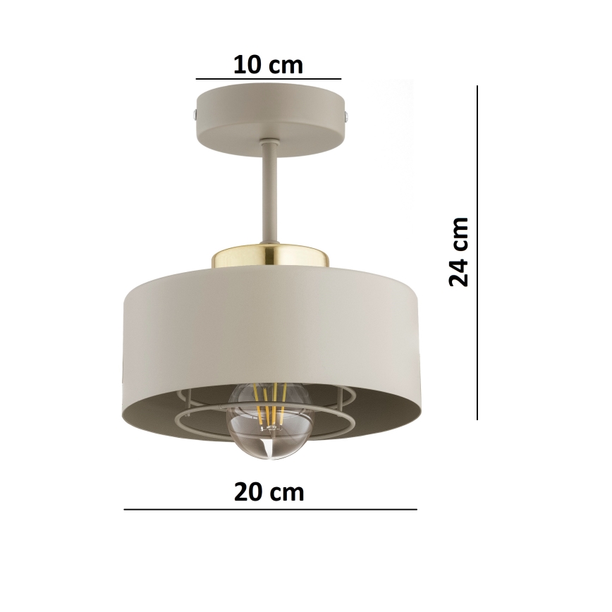 Brilagi - Opbouwkroonluchter SPRING 1xE27/60W/230V beige/goud