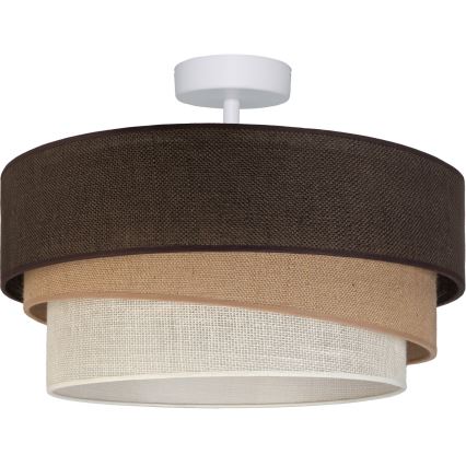 Brilagi - Opbouwkroonluchter TRIO 1xE27/60W/230V Ø 40 cm bruin/beige/wit