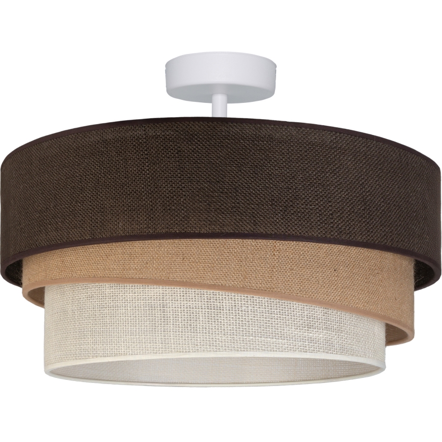 Brilagi - Opbouwkroonluchter TRIO 1xE27/60W/230V Ø 40 cm bruin/beige/wit