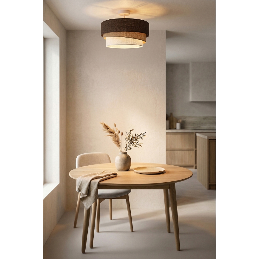 Brilagi - Opbouwkroonluchter TRIO 1xE27/60W/230V Ø 40 cm bruin/beige/wit
