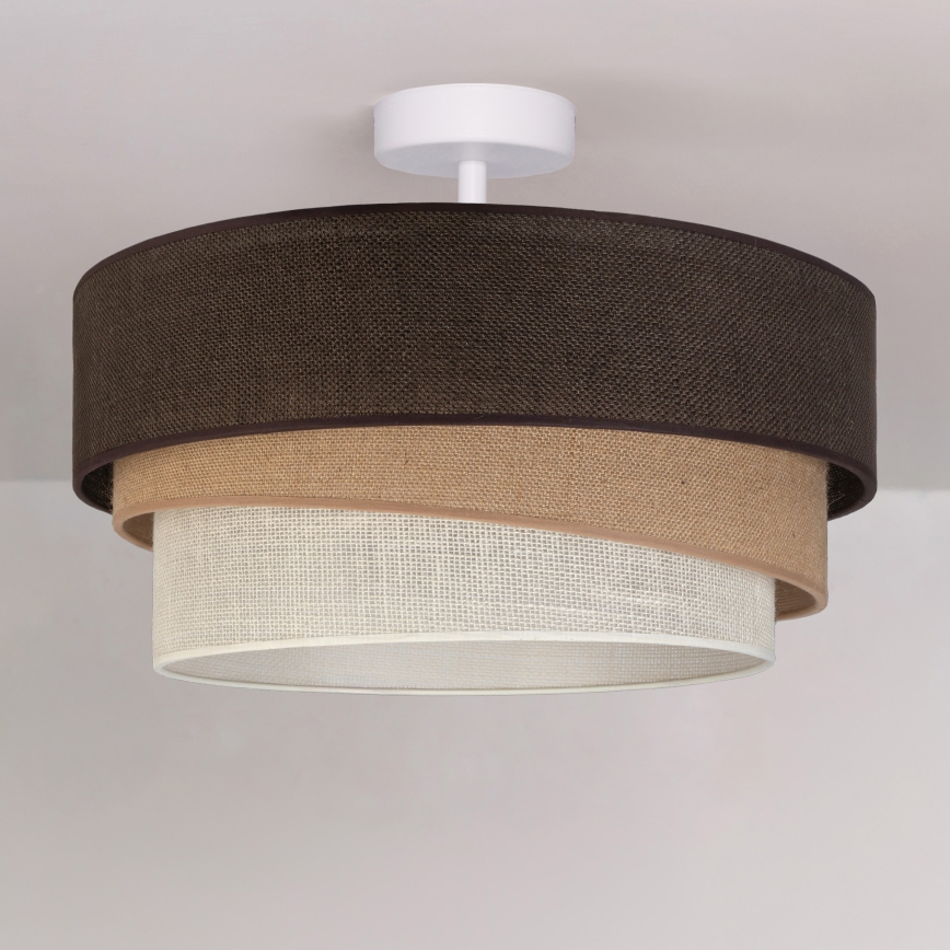 Brilagi - Opbouwkroonluchter TRIO 1xE27/60W/230V Ø 40 cm bruin/beige/wit