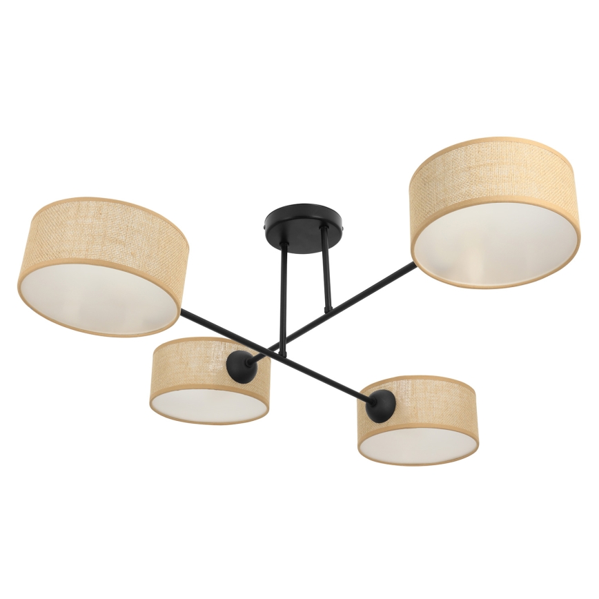 Brilagi - Opbouwkroonluchter VIRGO 4xE14/40W/230V beige/zwart