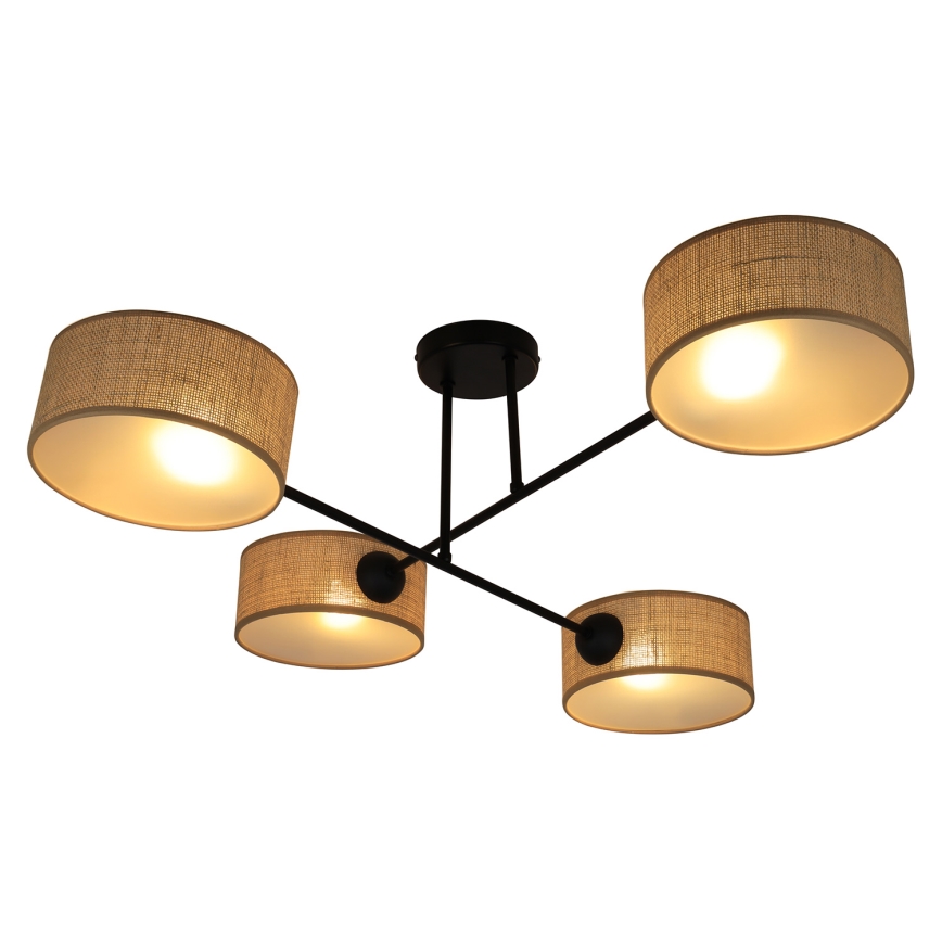Brilagi - Opbouwkroonluchter VIRGO 4xE14/40W/230V beige/zwart