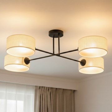 Brilagi - Opbouwkroonluchter VIRGO 4xE14/40W/230V crème/zwart