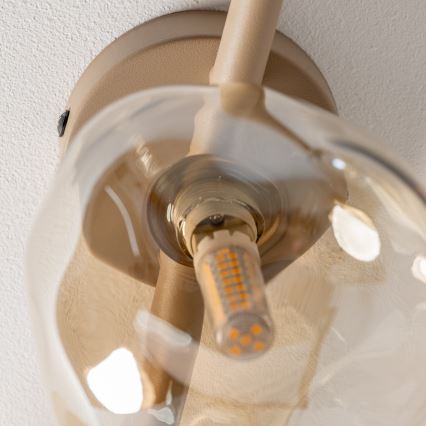 BRILAGI - Opbouwkroonluchter VULCANO 3xG9/8W/230V beige/rookbeige