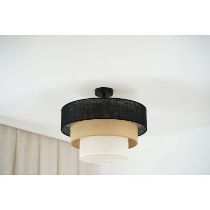Brilagi - Opbouwlamp ASPEN LUNETA 1xE27/15W/230V Ø 45 cm zwart/beige/crème