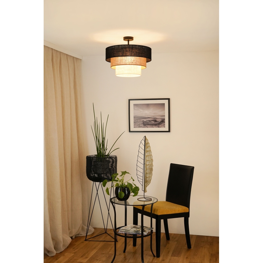 Brilagi - Opbouwlamp ASPEN LUNETA 1xE27/15W/230V Ø 45 cm zwart/beige/crème