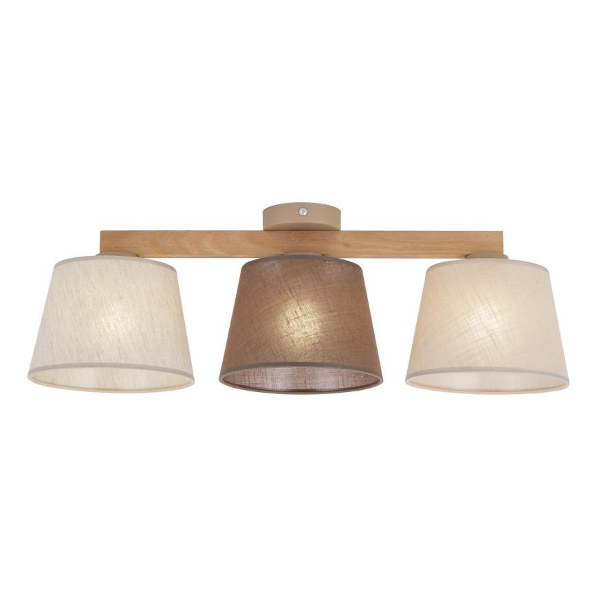 Brilagi - Opbouwlamp LATTE 3xE27/15W/230V grenen/mix