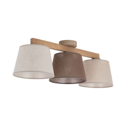 Brilagi - Opbouwlamp LATTE 3xE27/15W/230V grenen/mix