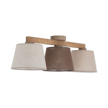 Brilagi - Opbouwlamp LATTE 3xE27/15W/230V grenen/mix