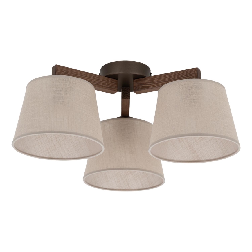 Brilagi - Opbouwlamp LATTE 3xE27/60W/230V grenen/beige