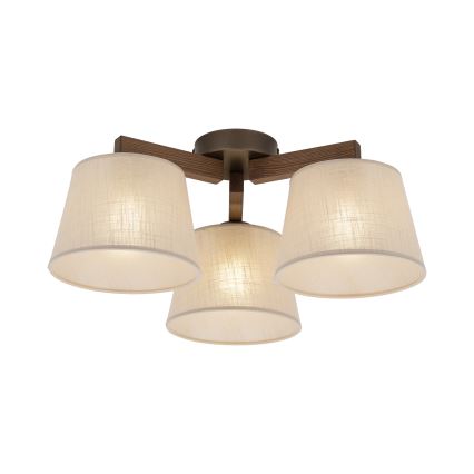 Brilagi - Opbouwlamp LATTE 3xE27/60W/230V grenen/beige