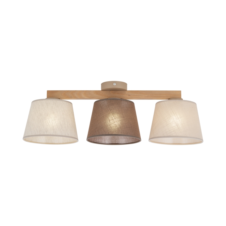 Brilagi - Opbouwlamp LATTE 3xE27/60W/230V grenen/mix