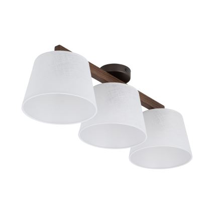 Brilagi - Opbouwlamp LATTE 3xE27/60W/230V grenen/wit