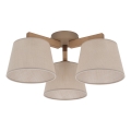 Brilagi - Opbouwlamp LATTE SABIA 3xE27/60W/230V grenen/beige