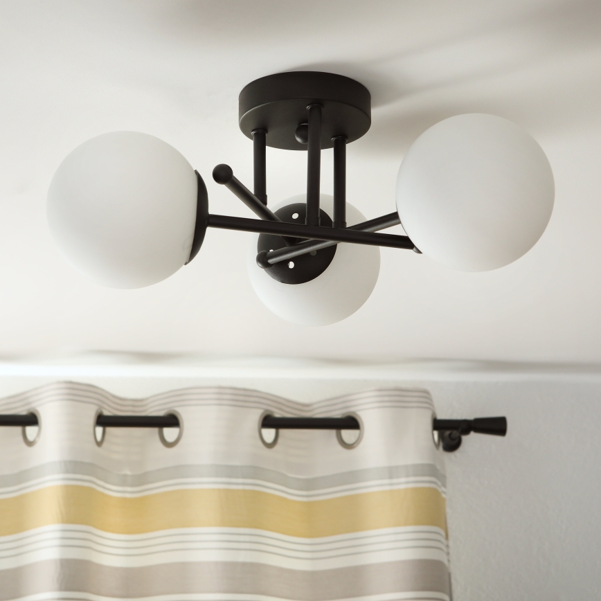 Brilagi - Opbouwlamp MALIVA 3xE14/15W/230V zwart/wit