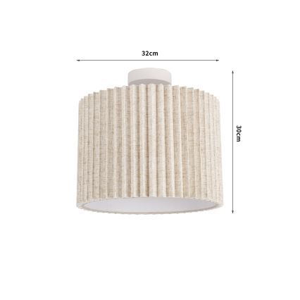 Brilagi - Opbouwlamp NORDIC WAVE 1xE27/15W/230V Ø 32 cm linnen/wit