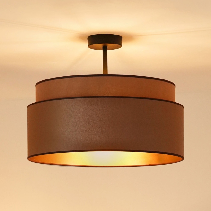 Brilagi - Opbouwlamp OREGON VEGE 1xE27/15W/230V Ø 45 cm bruin