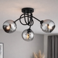 Brilagi - Opbouwplafondlamp 3xE27/60W/230V zwart/rookgrijs