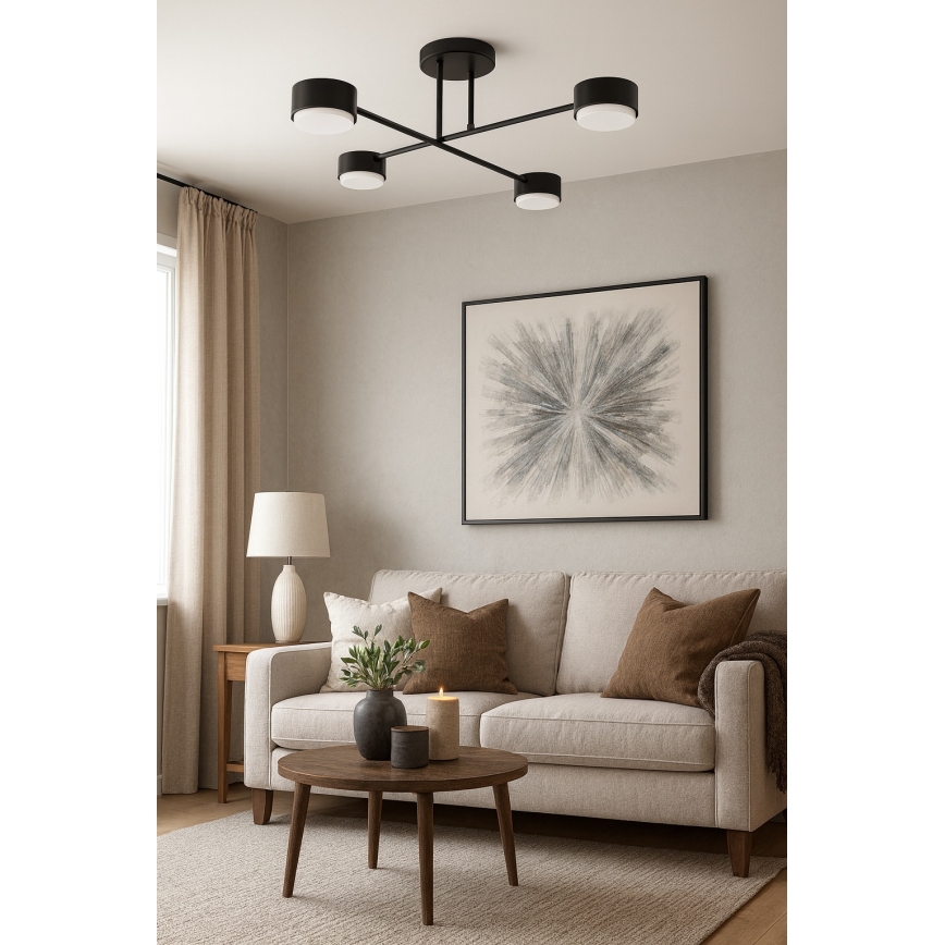 Brilagi - Opbouwplafondlamp 4xGX53/12W/230V zwart