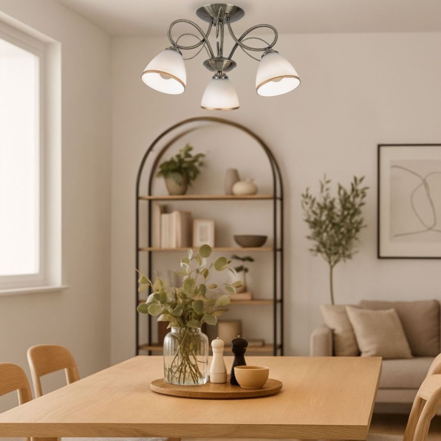 Brilagi - Opbouwplafondlamp FRED 3xE27/60W/230V Ø 59 cm brons