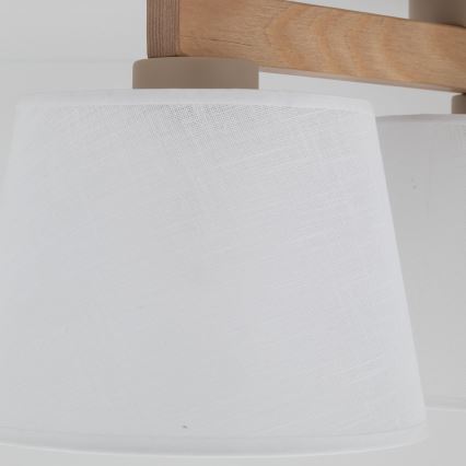 Brilagi - Opbouwplafondlamp LATTE SABIA 3xE27/15W/230V grenen/wit