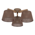 Brilagi - Opbouwplafondlamp LATTE SABIA 3xE27/60W/230V grenen/bruin