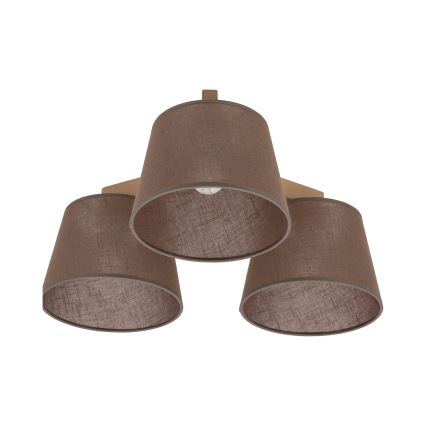 Brilagi - Opbouwplafondlamp LATTE SABIA 3xE27/60W/230V grenen/bruin
