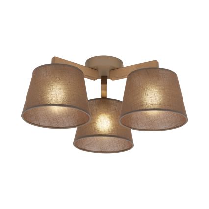 Brilagi - Opbouwplafondlamp LATTE SABIA 3xE27/60W/230V grenen/bruin