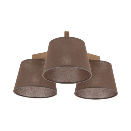 Brilagi - Opbouwplafondlamp LATTE SABIA 3xE27/60W/230V grenen/bruin