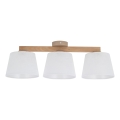 Brilagi - Opbouwplafondlamp LATTE SABIA 3xE27/60W/230V grenen/wit
