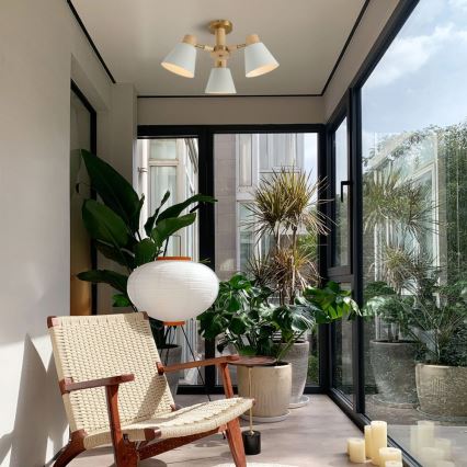 Brilagi - Opbouwplafondlamp LUND WOOD 3xE27/40W/230V Ø 50 cm hout