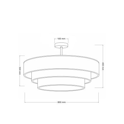 Brilagi - Opbouwplafondlamp LUNETA 3xE27/60W/230V Ø 80 cm grijs/crème/wit