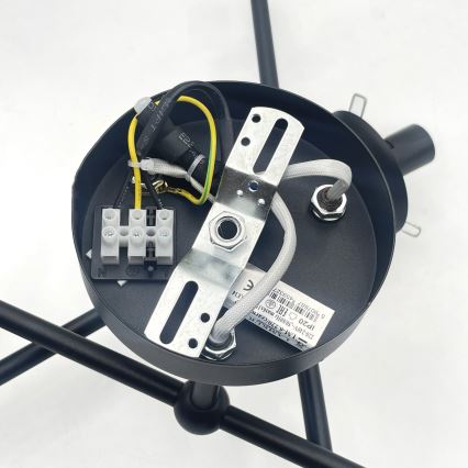 Brilagi - Opbouwplafondlamp MALIVA 6xE14/15W/230V zwart/wit