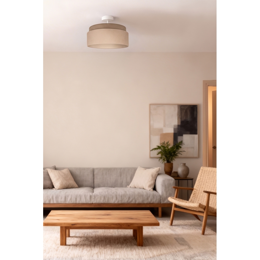 Brilagi - Opbouwplafondlamp PADOVA 1xE27/60W/230V Ø 40 cm beige