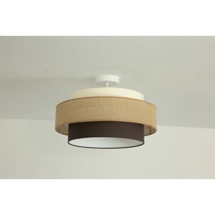 Brilagi - Opbouwplafondlamp RESNA 1xE27/60W/230V Ø 40 cm beige/zwart
