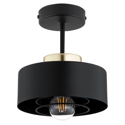 Brilagi - Opbouwplafonnière 1xE27/60W/230V zwart/goud