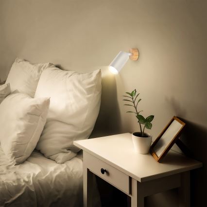 Brilagi - Opbouwspot SELE 1xGU10/30W/230V wit/eiken decor