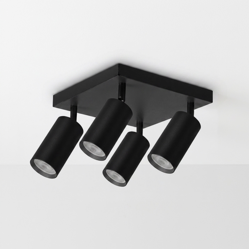 Brilagi - Opbouwspot SELE SQUARE 4xGU10/30W/230V zwart