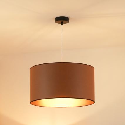 Brilagi - Hanglamp aan kabel OREGON ROLLER VEGE 1xE27/15W/230V Ø 45 cm bruin