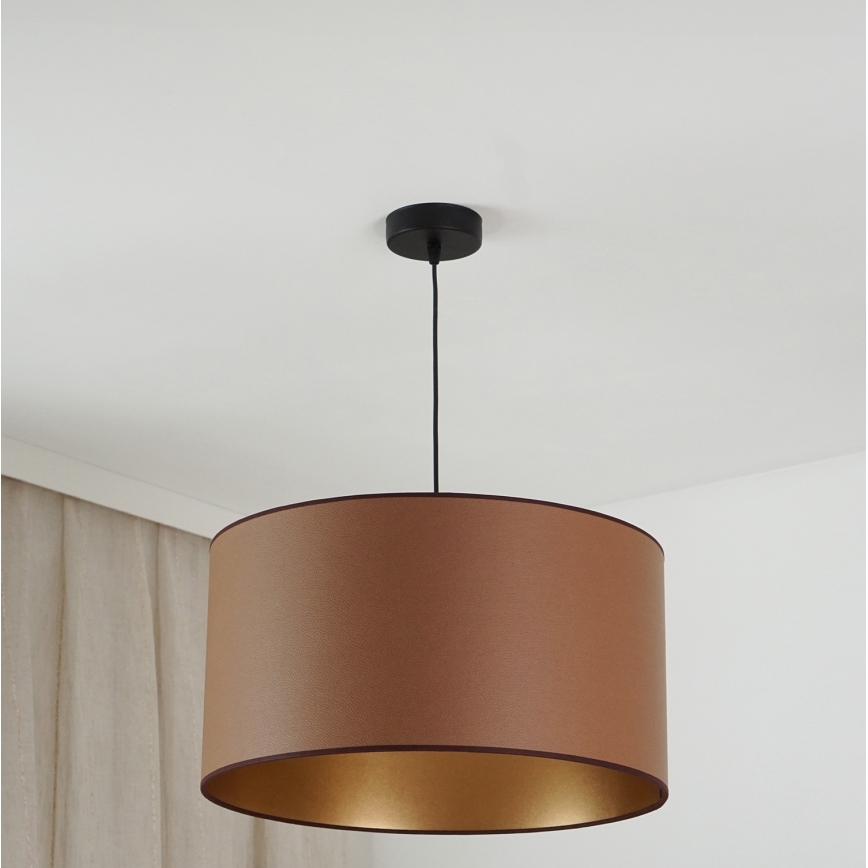 Brilagi - Hanglamp aan kabel OREGON ROLLER VEGE 1xE27/15W/230V Ø 45 cm bruin