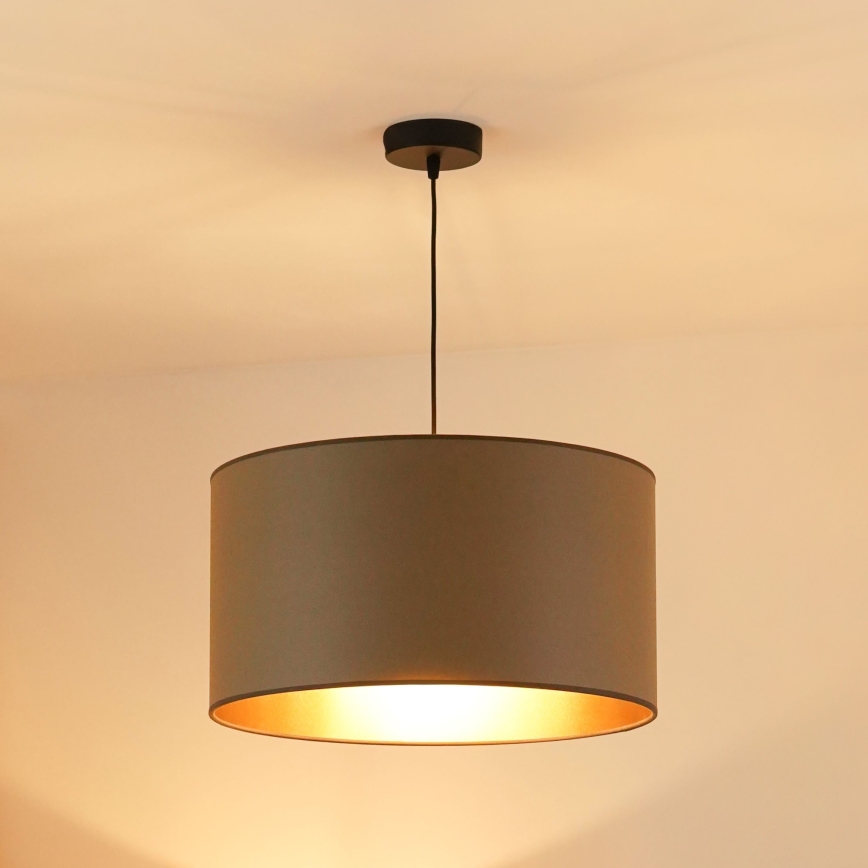 Brilagi - Hanglamp aan kabel OREGON ROLLER VEGE 1xE27/15W/230V Ø 45 cm grijs
