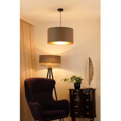 Brilagi - Hanglamp aan kabel OREGON ROLLER VEGE 1xE27/15W/230V Ø 45 cm grijs
