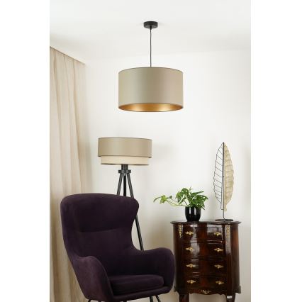 Brilagi - Hanglamp aan kabel OREGON ROLLER VEGE 1xE27/15W/230V Ø 45 cm grijs
