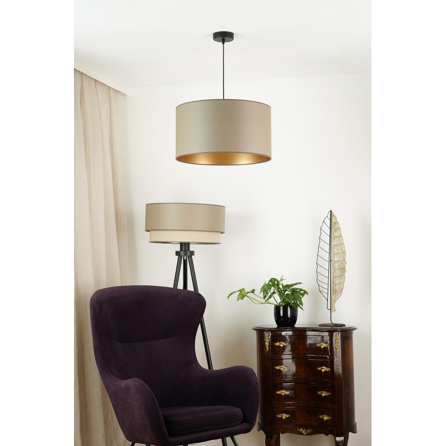 Brilagi - Hanglamp aan kabel OREGON ROLLER VEGE 1xE27/15W/230V Ø 45 cm grijs