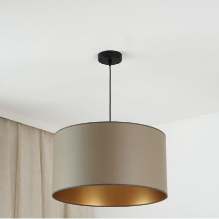 Brilagi - Hanglamp aan kabel OREGON ROLLER VEGE 1xE27/15W/230V Ø 45 cm grijs