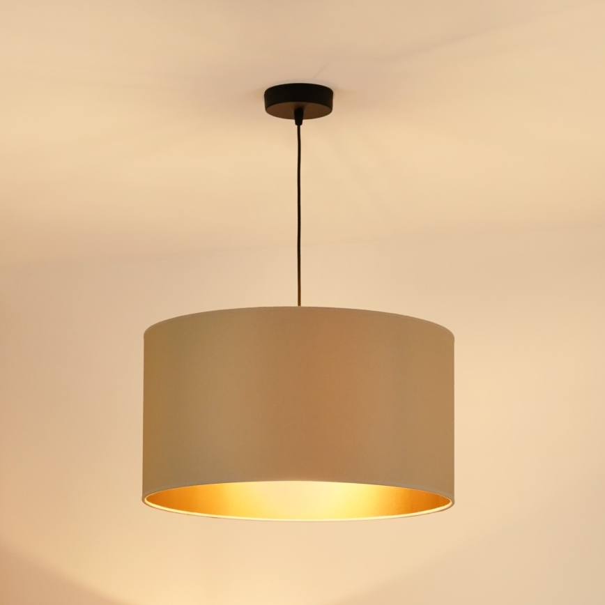 Brilagi - Hanglamp aan kabel OREGON ROLLER VEGE 1xE27/15W/230V Ø 45 cm beige